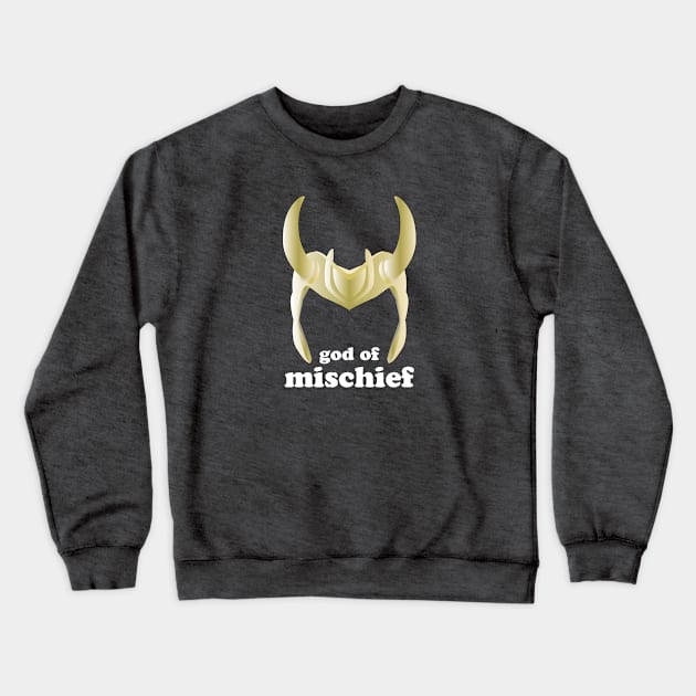 GOD OF MISCHIEF Crewneck Sweatshirt by Hou-tee-ni Designs